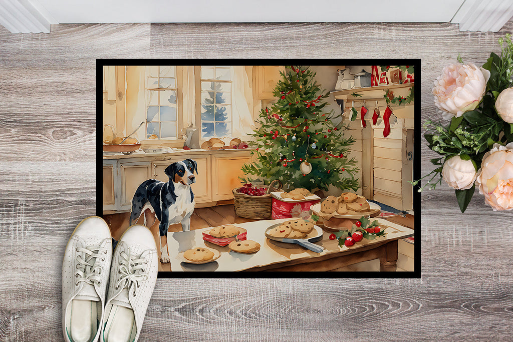 Catahoula Christmas Cookies Doormat Indoor Outdoor 18H X 27W Front Door Mat Rugs for Entryway, Non Slip Washable