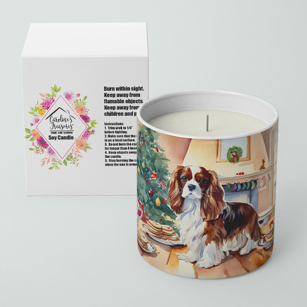 Cavalier Spaniel Christmas Cookies Decorative Soy Candle Nature Soy Wax Essential Oil Home Decor Ideal for Bedroom Kitchen Bath Office Gift, 10 oz