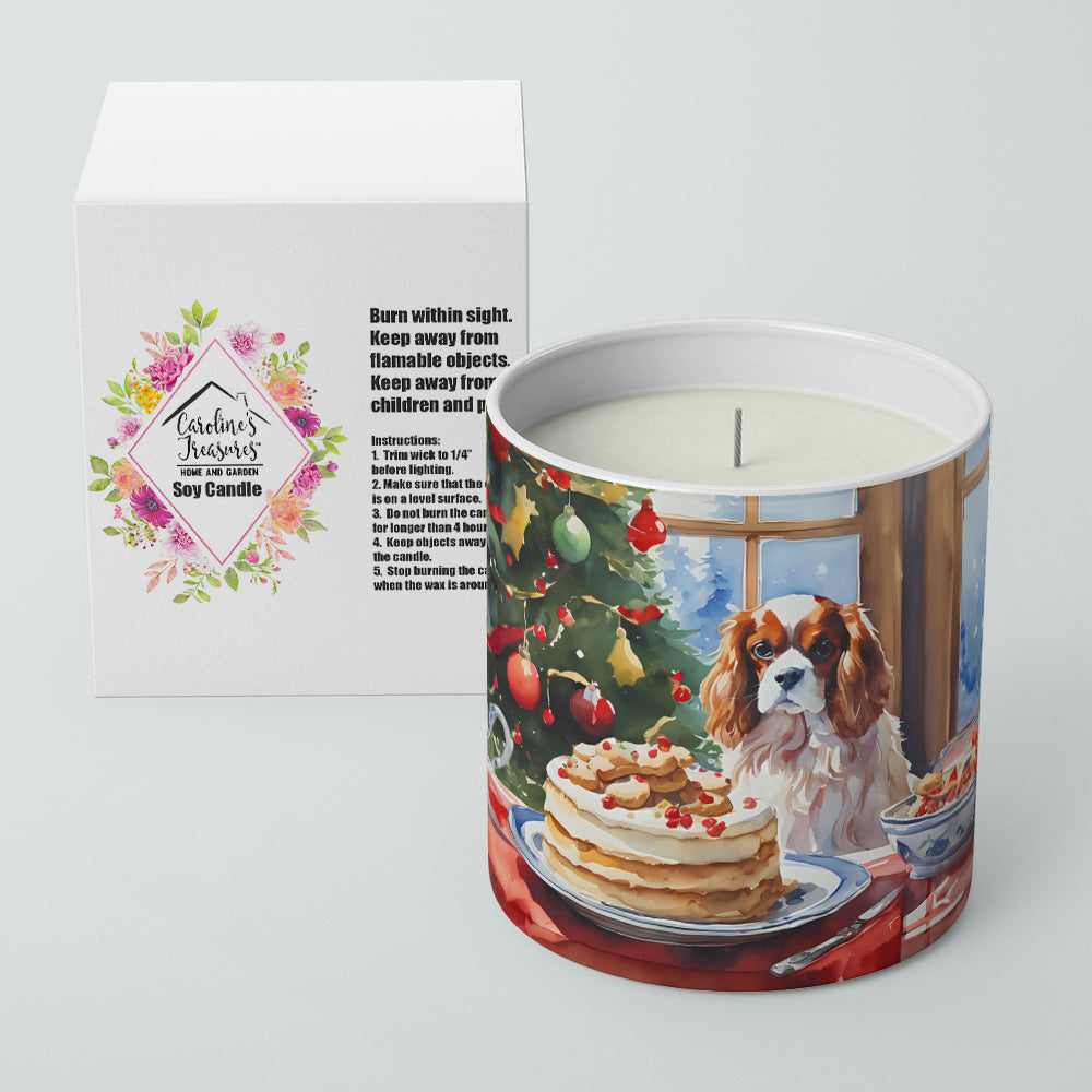 Cavalier Spaniel Christmas Cookies Decorative Soy Candle Nature Soy Wax Essential Oil Home Decor Ideal for Bedroom Kitchen Bath Office Gift, 10 oz