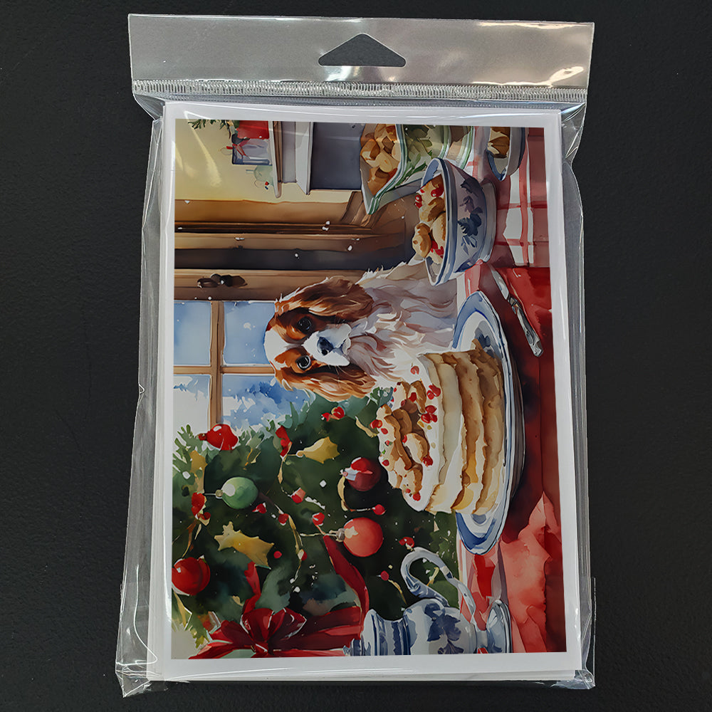 Cavalier Spaniel Christmas Cookies Greeting Cards Pack of 8 Blank Cards with Envelopes Whimsical A7 Size 5x7