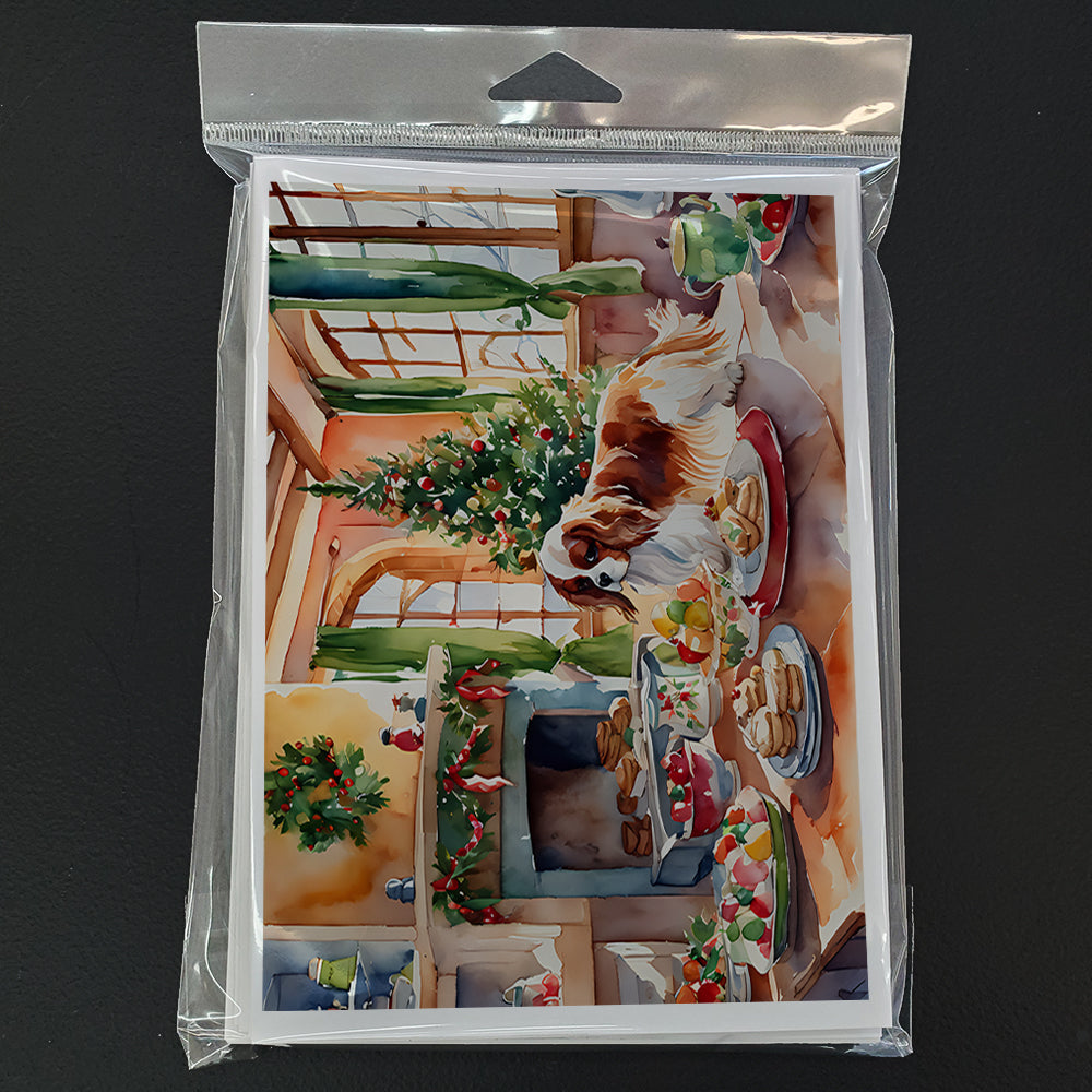 Cavalier Spaniel Christmas Cookies Greeting Cards Pack of 8 Blank Cards with Envelopes Whimsical A7 Size 5x7