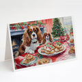 Cavalier Spaniel Christmas Cookies Greeting Cards Pack of 8 Blank Cards with Envelopes Whimsical A7 Size 5x7