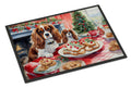 Cavalier Spaniel Christmas Cookies Doormat Indoor Outdoor 24H X 36W Front Door Mat Rugs for Entryway, Non Slip Washable Low Pile,
