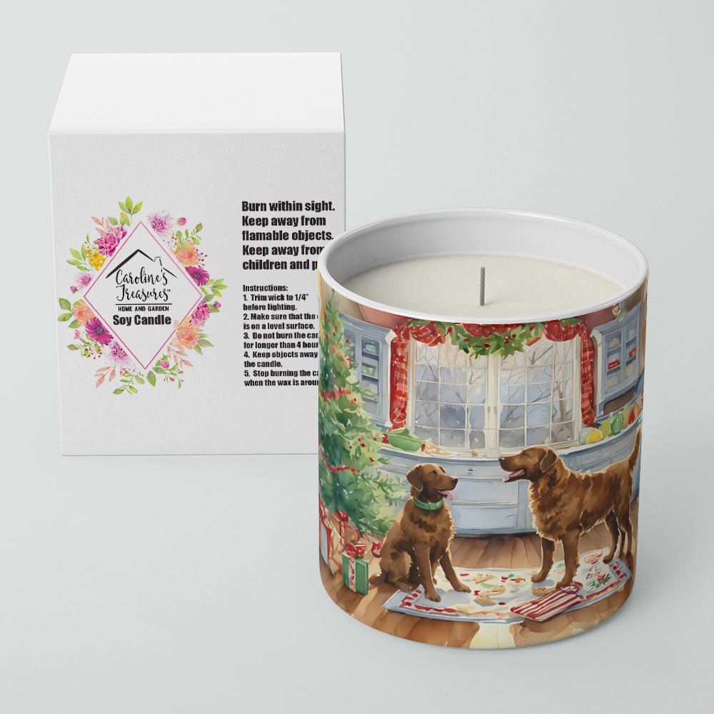 Chesapeake Bay Retriever Christmas Cookies Decorative Soy Candle Nature Soy Wax Essential Oil Home Decor Ideal for Bedroom Kitchen Bath Office Gift, 10 oz