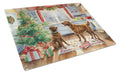 Chesapeake Bay Retriever Christmas Cookies Cutting Board Tempered Glass Kitchen Cutting Surface, Heat Resistant Chopping, Non-Slip Feet, Food Prep & Serving