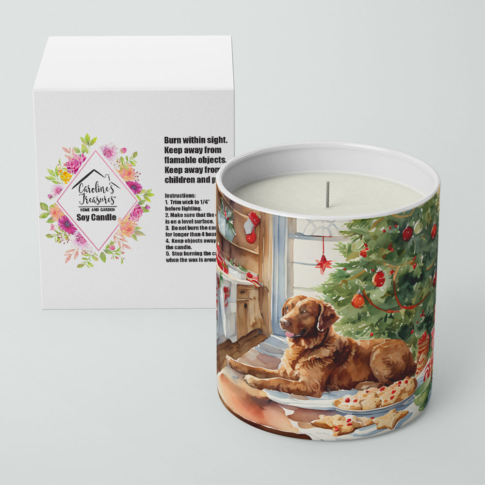 Chesapeake Bay Retriever Christmas Cookies Decorative Soy Candle Nature Soy Wax Essential Oil Home Decor Ideal for Bedroom Kitchen Bath Office Gift, 10 oz