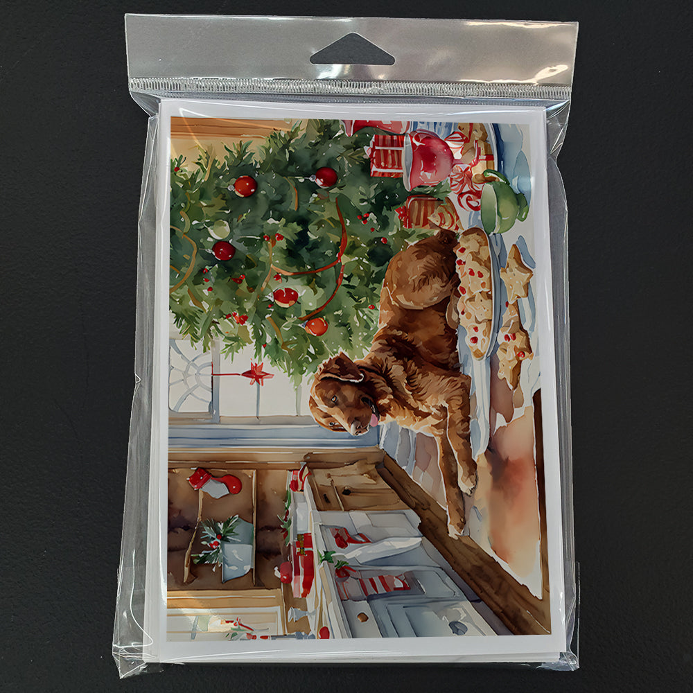 Chesapeake Bay Retriever Christmas Cookies Greeting Cards Pack of 8 Blank Cards with Envelopes Whimsical A7 Size 5x7