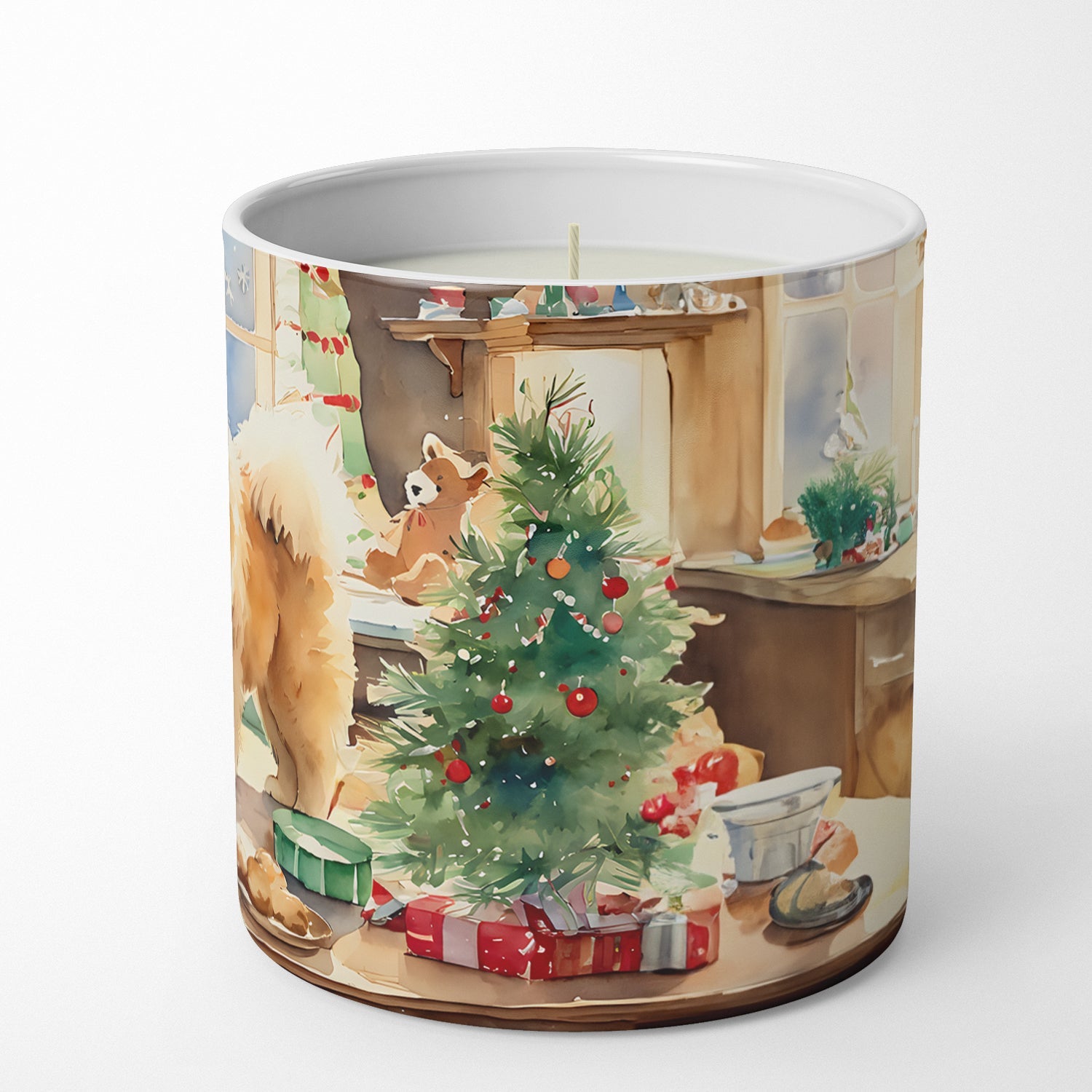 Chow Chow Christmas Cookies Decorative Soy Candle Nature Soy Wax Essential Oil Home Decor Ideal for Bedroom Kitchen Bath Office Gift, 10 oz