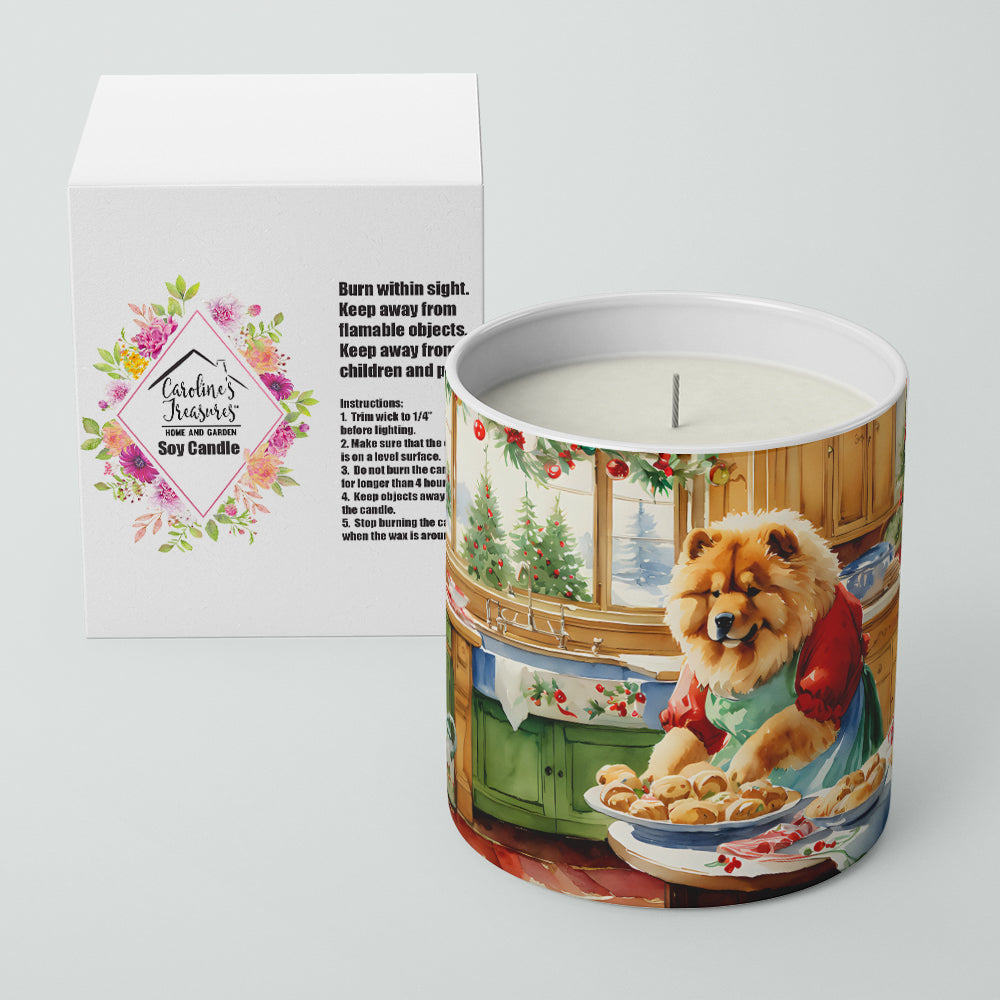Chow Chow Christmas Cookies Decorative Soy Candle Nature Soy Wax Essential Oil Home Decor Ideal for Bedroom Kitchen Bath Office Gift, 10 oz
