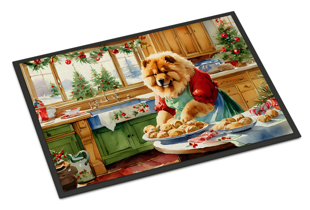 Chow Chow Christmas Cookies Doormat Indoor Outdoor 24H X 36W Front Door Mat Rugs for Entryway, Non Slip Washable Low Pile,