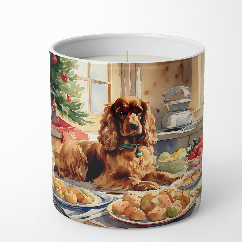 Cocker Spaniel Christmas Cookies Decorative Soy Candle Nature Soy Wax Essential Oil Home Decor Ideal for Bedroom Kitchen Bath Office Gift, 10 oz