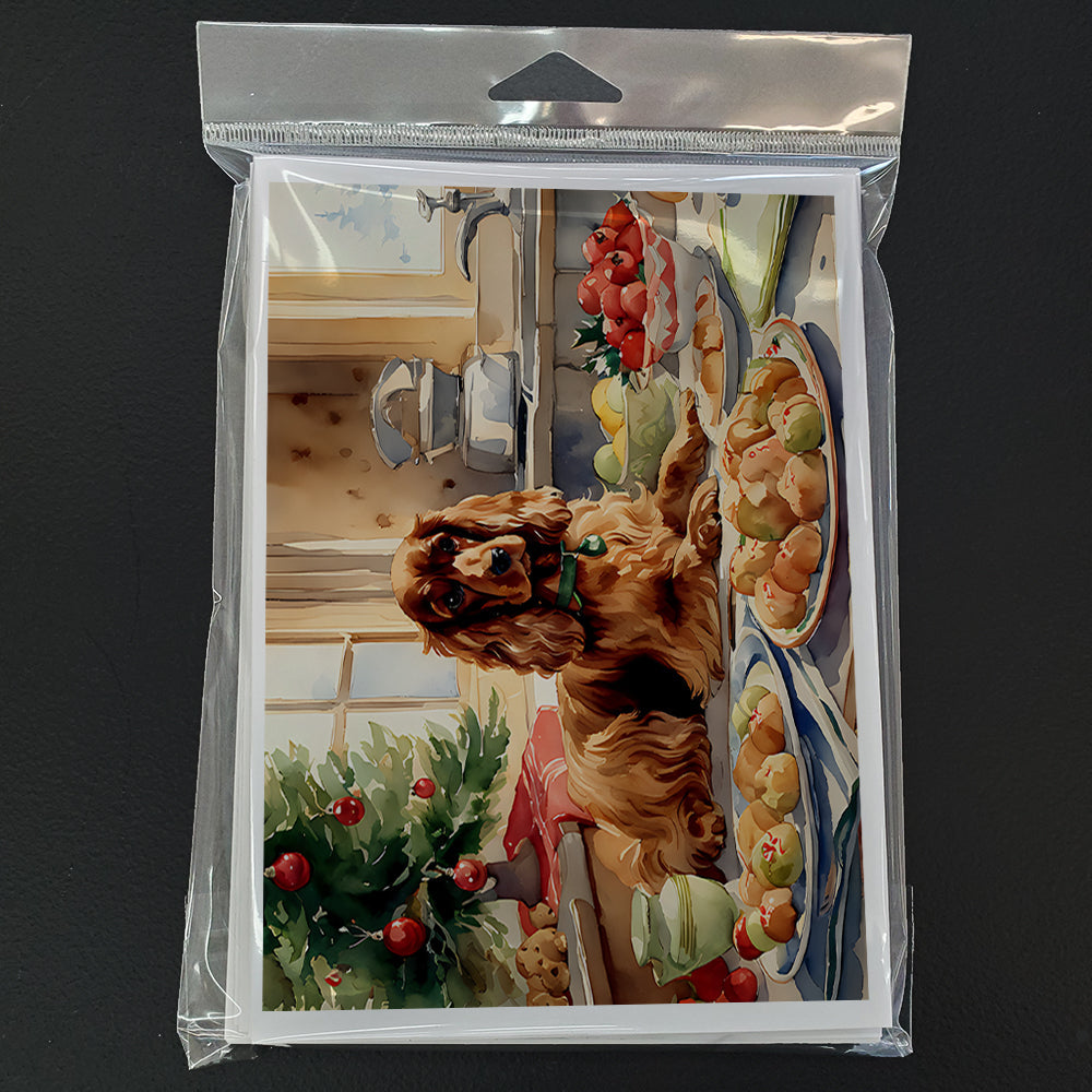 Cocker Spaniel Christmas Cookies Greeting Cards Pack of 8 Blank Cards with Envelopes Whimsical A7 Size 5x7