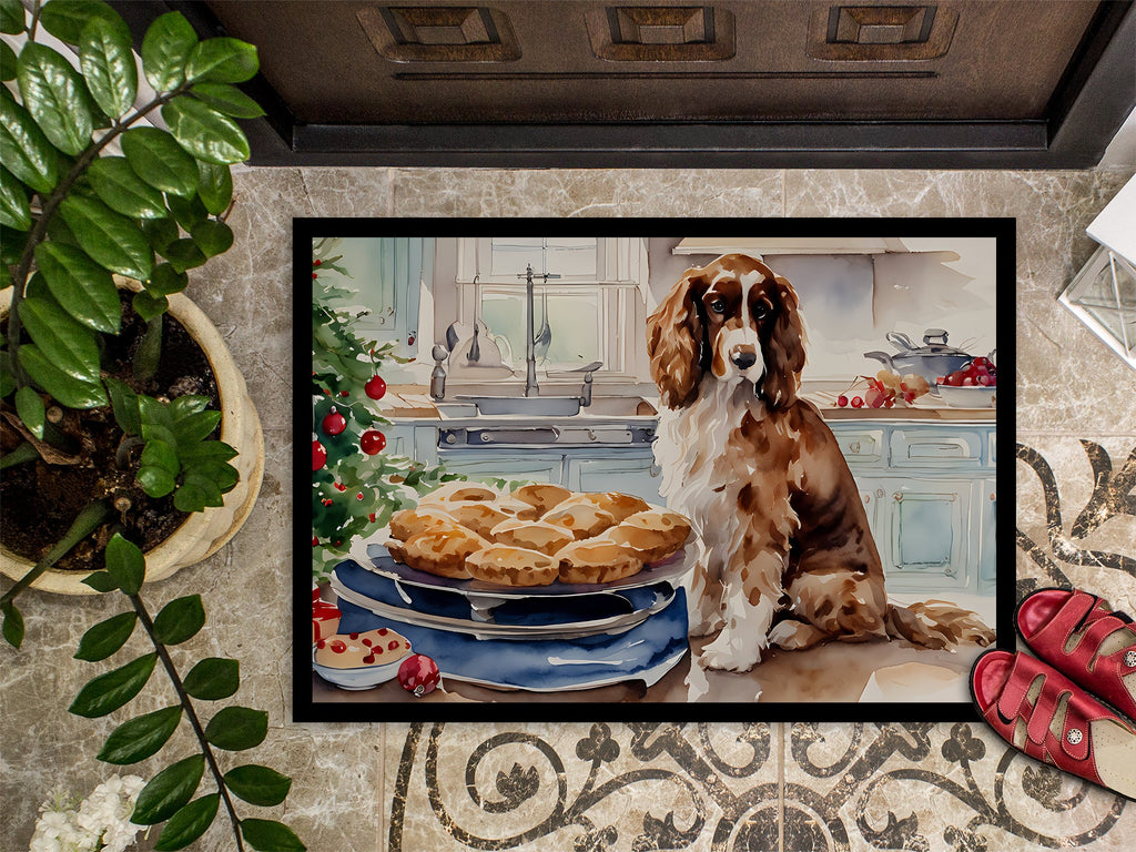 Cocker Spaniel Christmas Cookies Doormat Indoor Outdoor 24H X 36W Front Door Mat Rugs for Entryway, Non Slip Washable Low Pile,