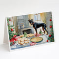 Doberman Pinscher Christmas Cookies Greeting Cards Pack of 8 Blank Cards with Envelopes Whimsical A7 Size 5x7