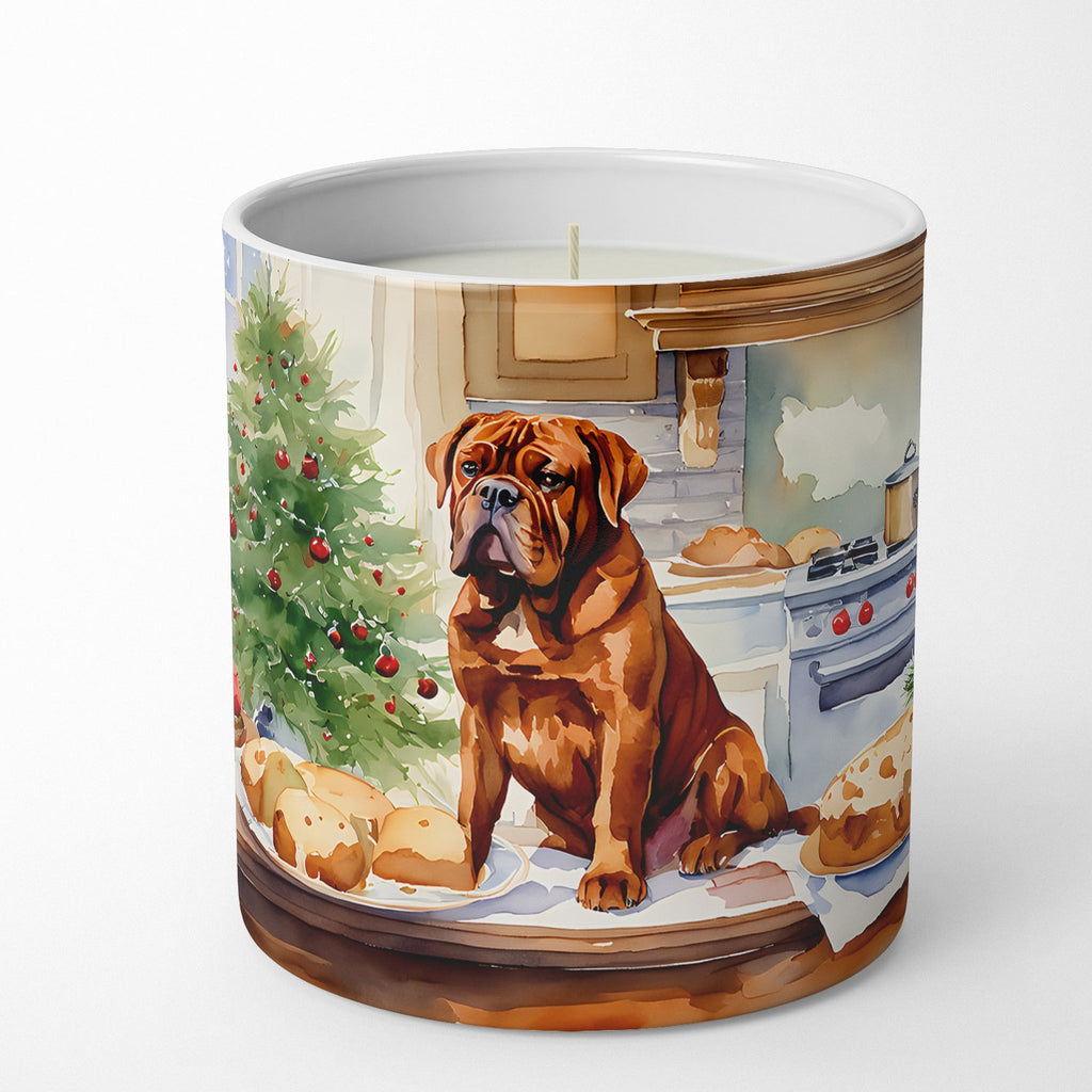 Dogue de Bordeaux Christmas Cookies Decorative Soy Candle Nature Soy Wax Essential Oil Home Decor Ideal for Bedroom Kitchen Bath Office Gift, 10 oz