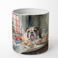 English Bulldog Christmas Cookies Decorative Soy Candle Nature Soy Wax Essential Oil Home Decor Ideal for Bedroom Kitchen Bath Office Gift, 10 oz