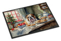 English Bulldog Christmas Cookies Doormat Indoor Outdoor 24H X 36W Front Door Mat Rugs for Entryway, Non Slip Washable Low Pile,