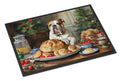 English Bulldog Christmas Cookies Doormat Indoor Outdoor 24H X 36W Front Door Mat Rugs for Entryway, Non Slip Washable Low Pile,