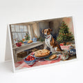 English Foxhound Christmas Cookies Greeting Cards Pack of 8 Blank Cards with Envelopes Whimsical A7 Size 5x7