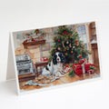 English Springer Spaniel Christmas Cookies Greeting Cards Pack of 8 Blank Cards with Envelopes Whimsical A7 Size 5x7