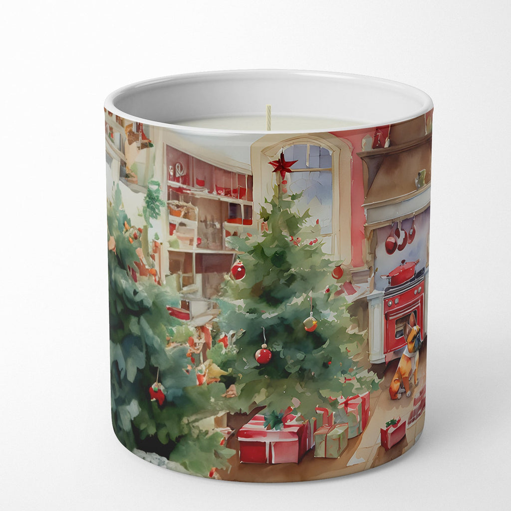 French Bulldog Christmas Cookies Decorative Soy Candle Nature Soy Wax Essential Oil Home Decor Ideal for Bedroom Kitchen Bath Office Gift, 10 oz