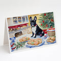French Bulldog Christmas Cookies Greeting Cards Pack of 8 Blank Cards with Envelopes Whimsical A7 Size 5x7