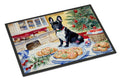 French Bulldog Christmas Cookies Doormat Indoor Outdoor 18H X 27W Front Door Mat Rugs for Entryway, Non Slip Washable