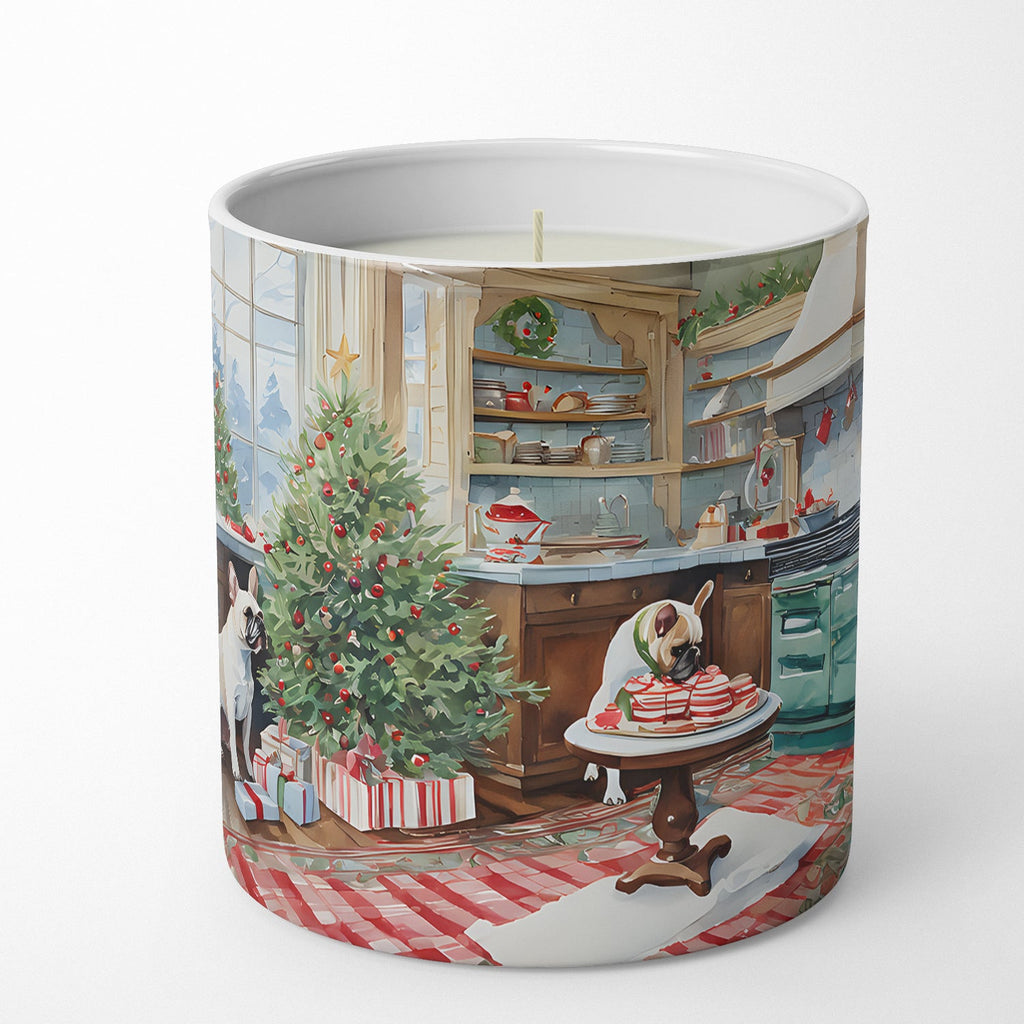 French Bulldog Christmas Cookies Decorative Soy Candle Nature Soy Wax Essential Oil Home Decor Ideal for Bedroom Kitchen Bath Office Gift, 10 oz