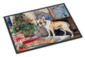 French Bulldog Christmas Cookies Doormat Indoor Outdoor 18H X 27W Front Door Mat Rugs for Entryway, Non Slip Washable