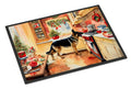 German Shepherd Christmas Cookies Doormat Indoor Outdoor 18H X 27W Front Door Mat Rugs for Entryway, Non Slip Washable