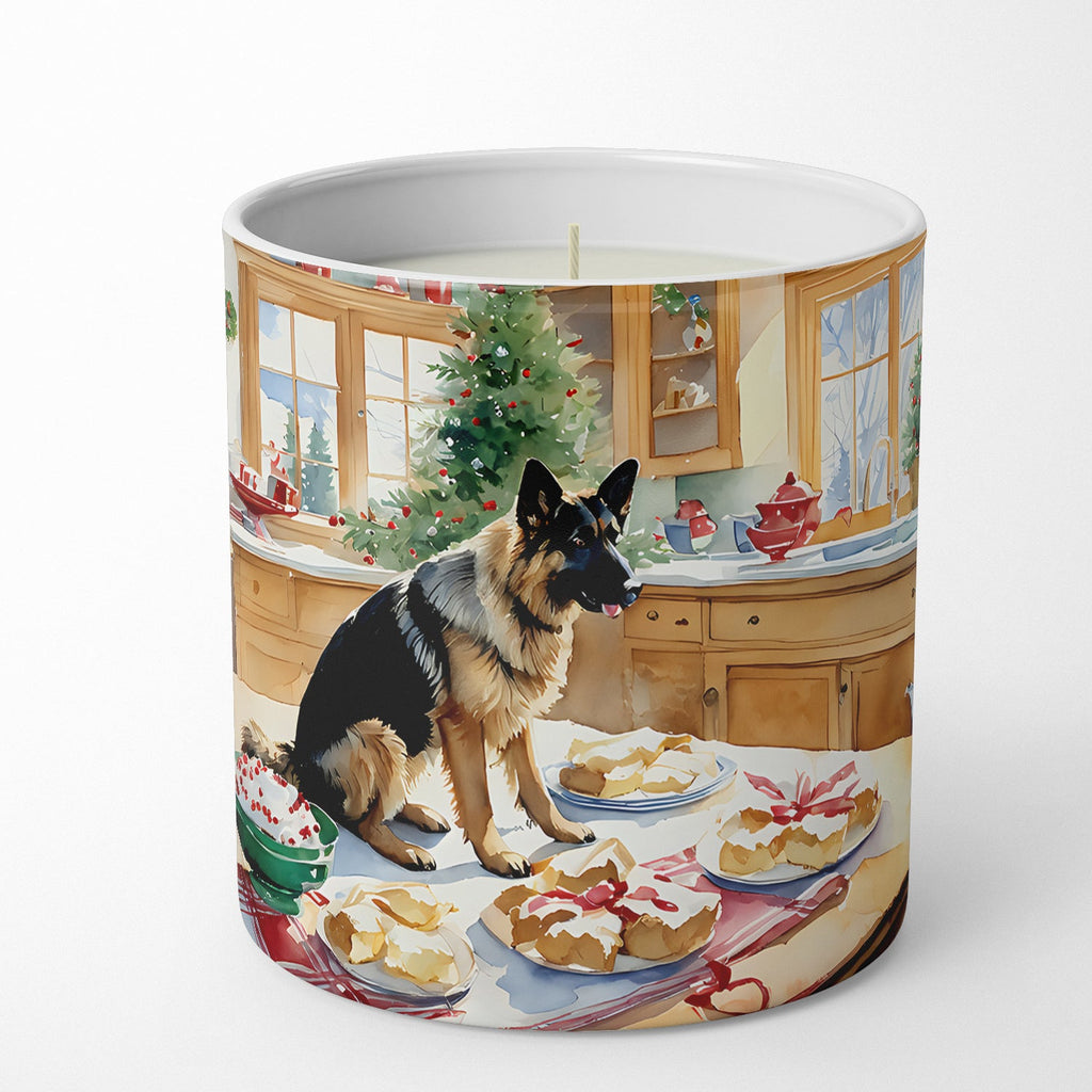 German Shepherd Christmas Cookies Decorative Soy Candle Nature Soy Wax Essential Oil Home Decor Ideal for Bedroom Kitchen Bath Office Gift, 10 oz