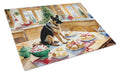 German Shepherd Christmas Cookies Cutting Board Tempered Glass Kitchen Cutting Surface, Heat Resistant Chopping, Non-Slip Feet, Food Prep & Serving