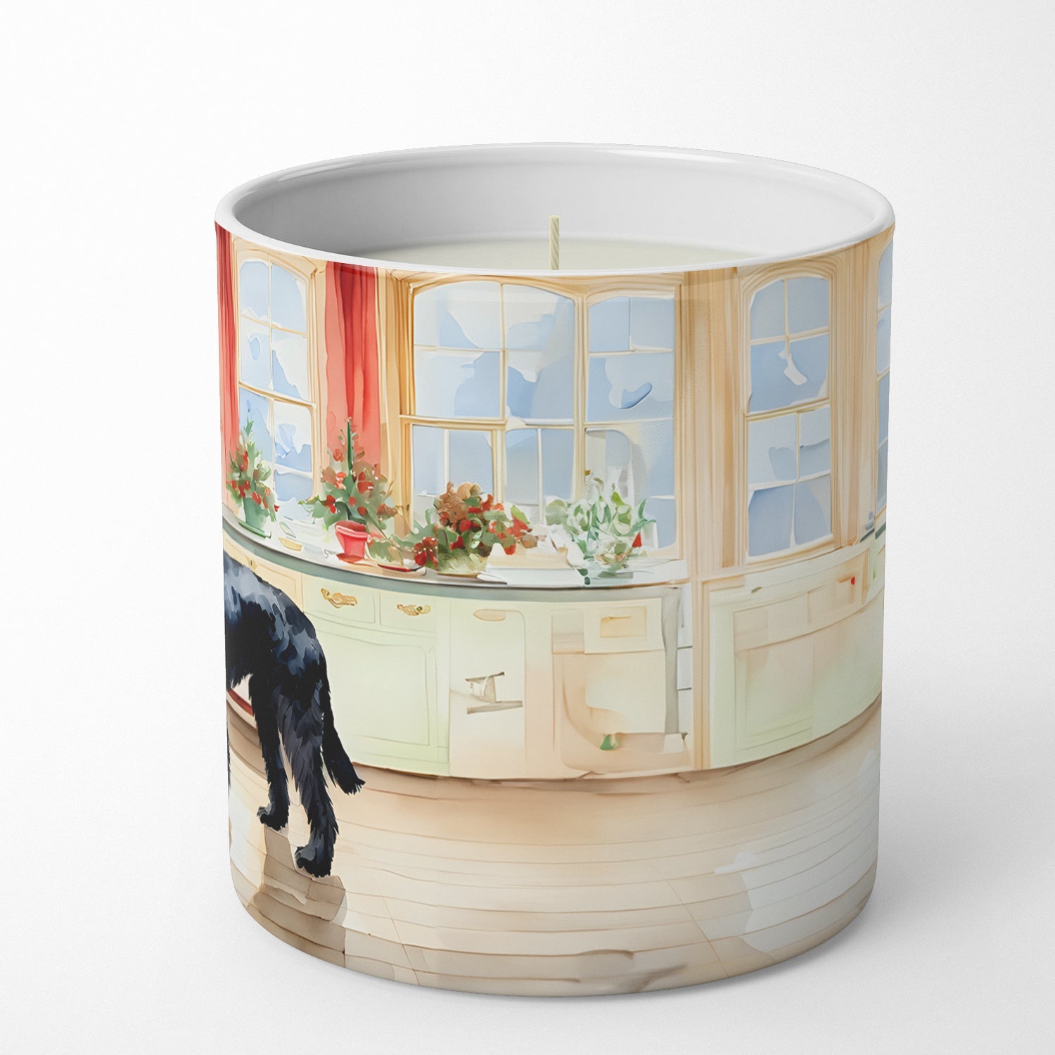 Giant Schnauzer Christmas Cookies Decorative Soy Candle Nature Soy Wax Essential Oil Home Decor Ideal for Bedroom Kitchen Bath Office Gift, 10 oz