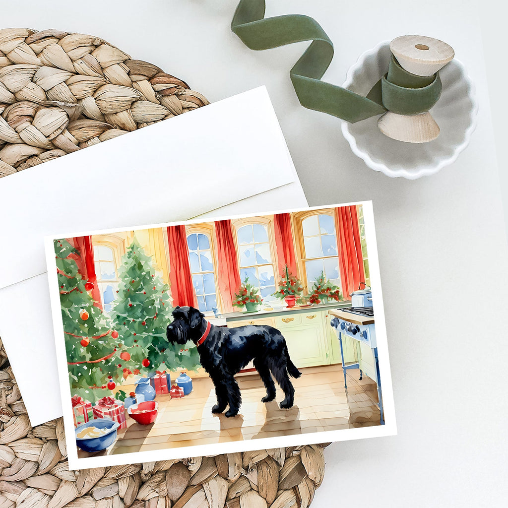 Giant Schnauzer Christmas Cookies Greeting Cards Pack of 8 Blank Cards with Envelopes Whimsical A7 Size 5x7