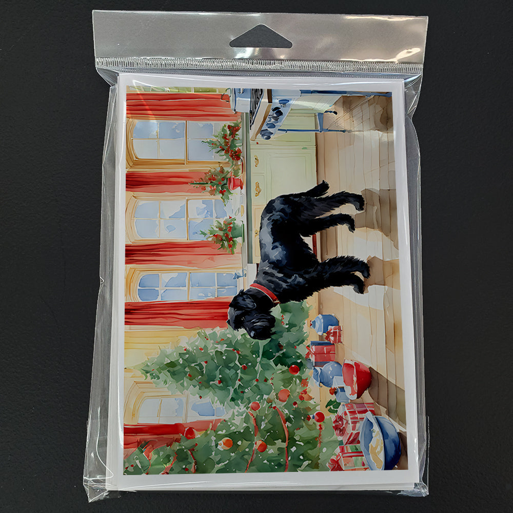 Giant Schnauzer Christmas Cookies Greeting Cards Pack of 8 Blank Cards with Envelopes Whimsical A7 Size 5x7