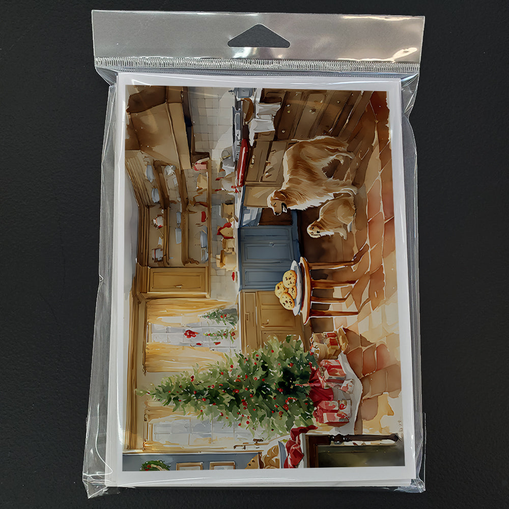 Golden Retriever Christmas Cookies Greeting Cards Pack of 8 Blank Cards with Envelopes Whimsical A7 Size 5x7