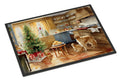 Golden Retriever Christmas Cookies Doormat Indoor Outdoor 18H X 27W Front Door Mat Rugs for Entryway, Non Slip Washable