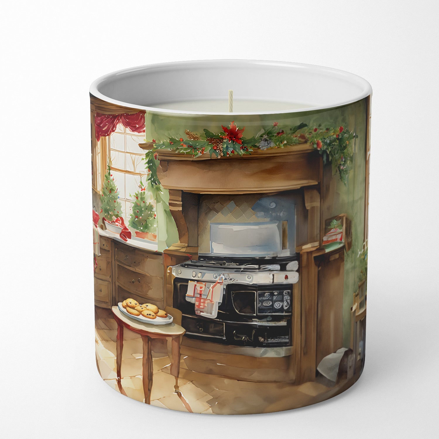 Golden Retriever Christmas Cookies Decorative Soy Candle Nature Soy Wax Essential Oil Home Decor Ideal for Bedroom Kitchen Bath Office Gift, 10 oz