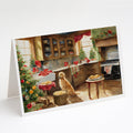 Golden Retriever Christmas Cookies Greeting Cards Pack of 8 Blank Cards with Envelopes Whimsical A7 Size 5x7