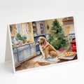 Golden Retriever Christmas Cookies Greeting Cards Pack of 8 Blank Cards with Envelopes Whimsical A7 Size 5x7