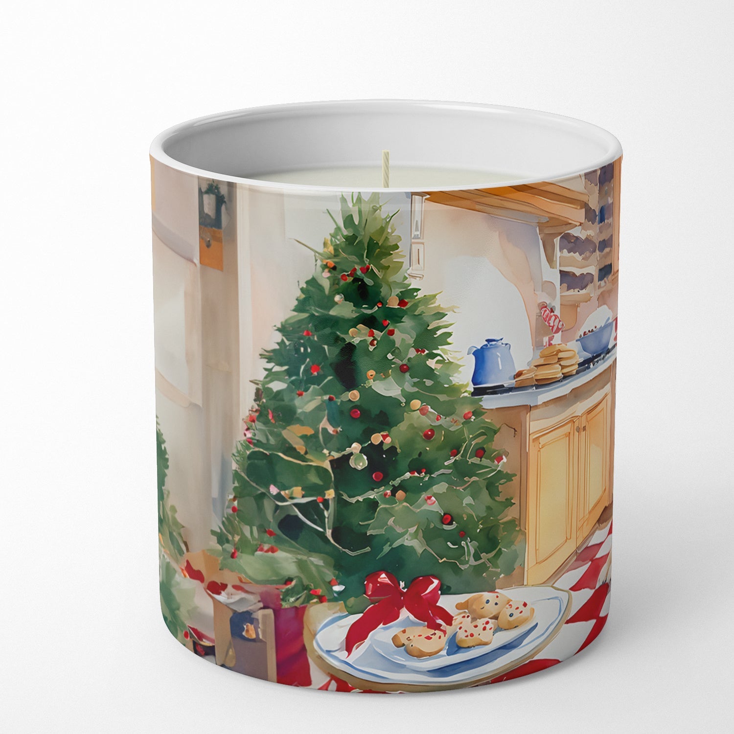 Golden Retriever Christmas Cookies Decorative Soy Candle Nature Soy Wax Essential Oil Home Decor Ideal for Bedroom Kitchen Bath Office Gift, 10 oz