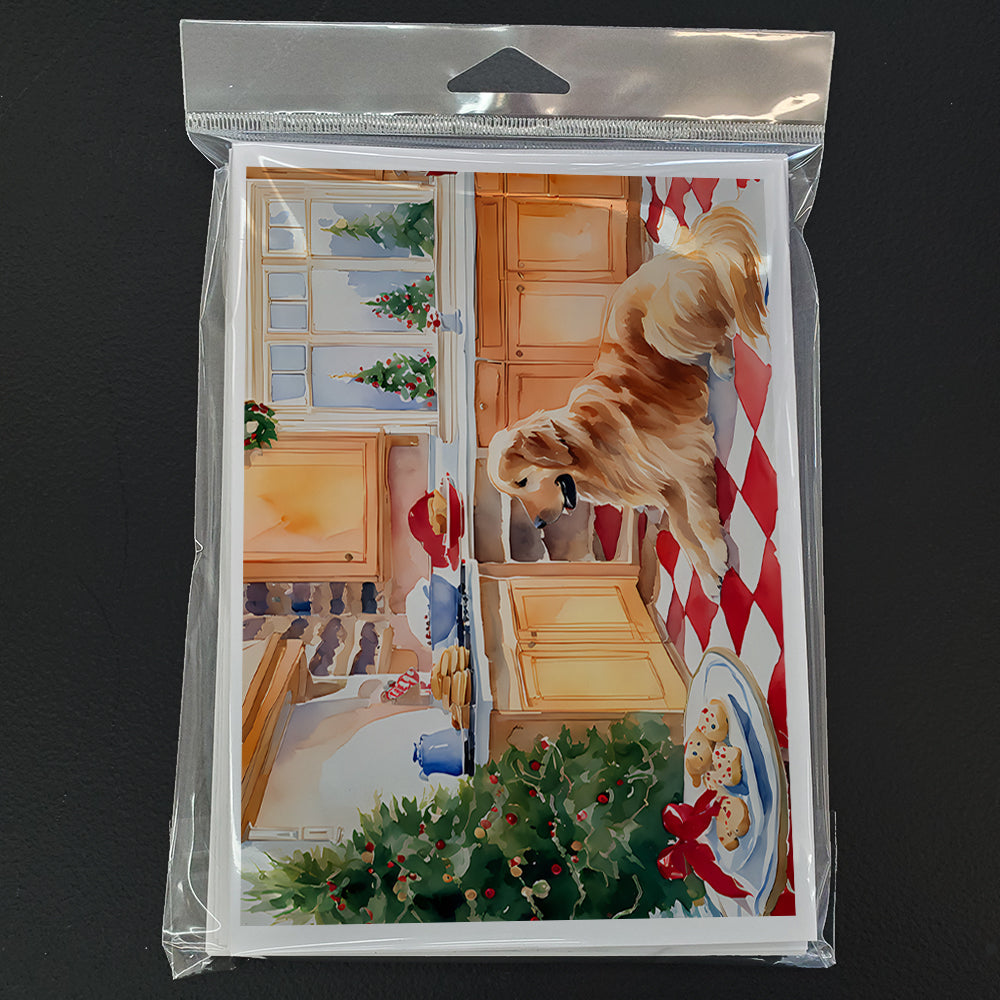 Golden Retriever Christmas Cookies Greeting Cards Pack of 8 Blank Cards with Envelopes Whimsical A7 Size 5x7