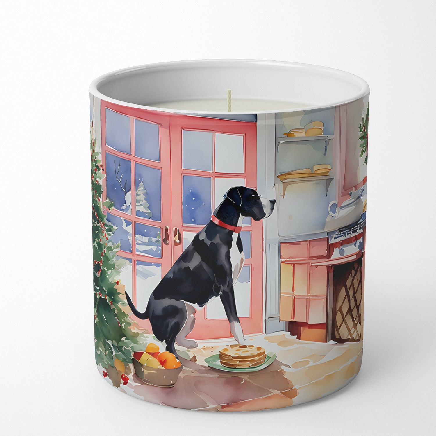 Great Dane Christmas Cookies Decorative Soy Candle Nature Soy Wax Essential Oil Home Decor Ideal for Bedroom Kitchen Bath Office Gift, 10 oz