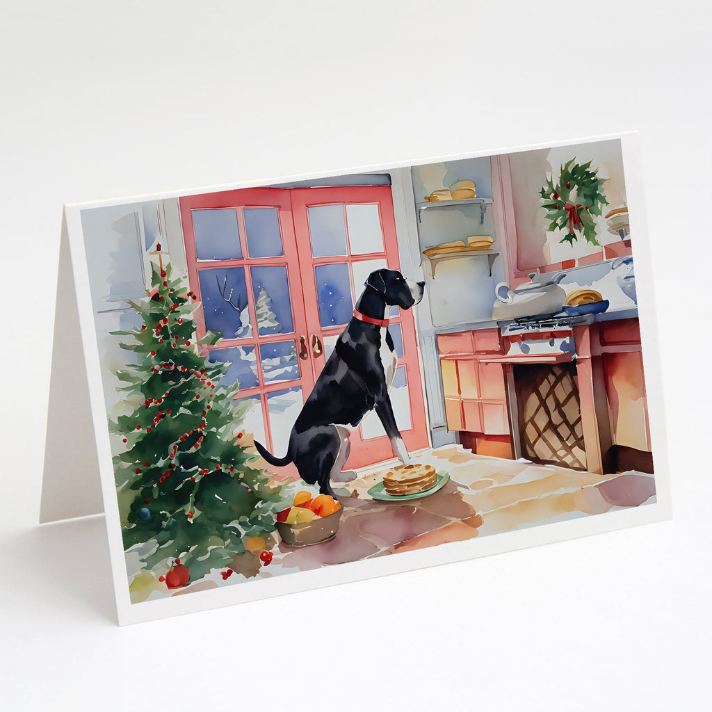 Great Dane Christmas Cookies Greeting Cards Pack of 8 Blank Cards with Envelopes Whimsical A7 Size 5x7