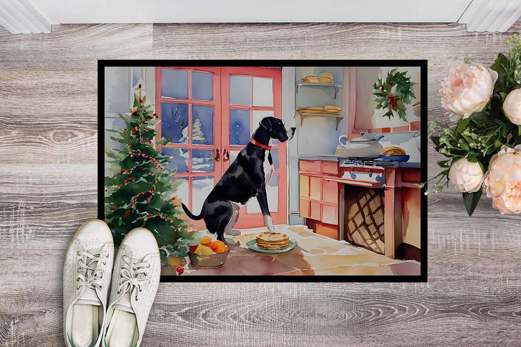 Great Dane Christmas Cookies Doormat Indoor Outdoor 18H X 27W Front Door Mat Rugs for Entryway, Non Slip Washable