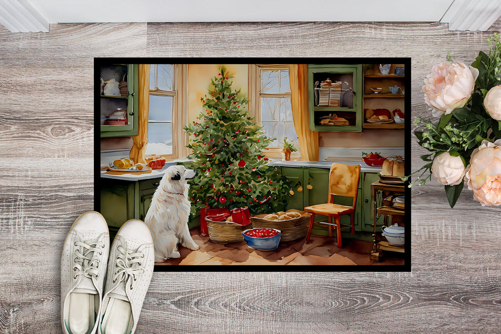 Great Pyrenees Christmas Cookies Doormat Indoor Outdoor 24H X 36W Front Door Mat Rugs for Entryway, Non Slip Washable Low Pile,