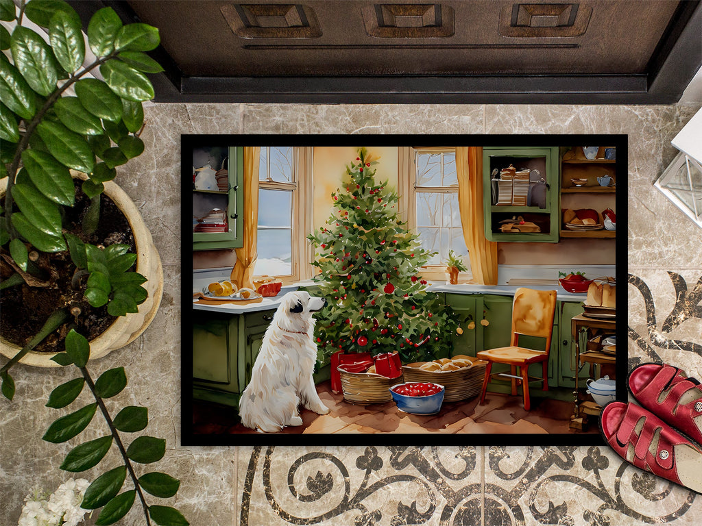 Great Pyrenees Christmas Cookies Doormat Indoor Outdoor 24H X 36W Front Door Mat Rugs for Entryway, Non Slip Washable Low Pile,