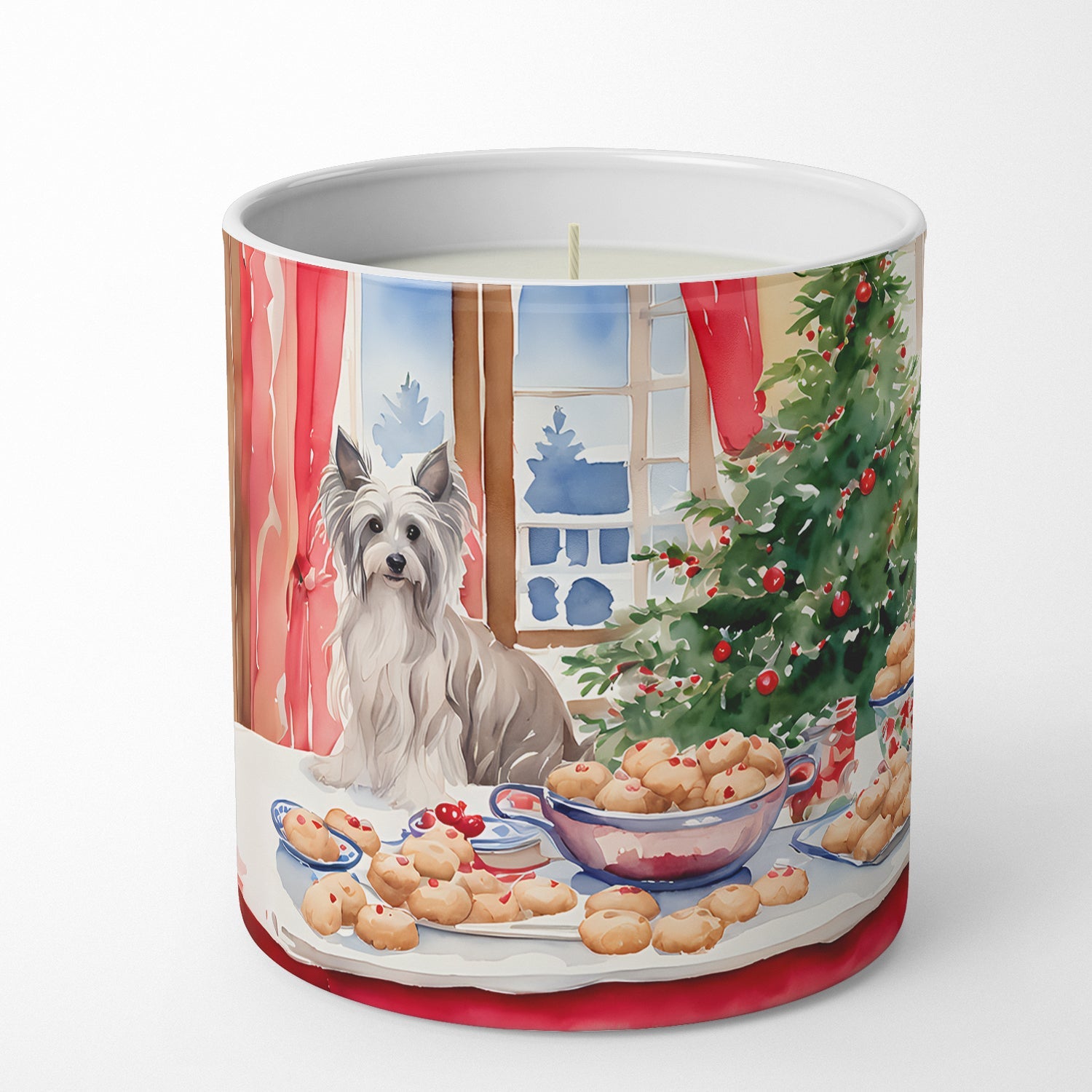 Chinese Crested Christmas Cookies Decorative Soy Candle Nature Soy Wax Essential Oil Home Decor Ideal for Bedroom Kitchen Bath Office Gift, 10 oz