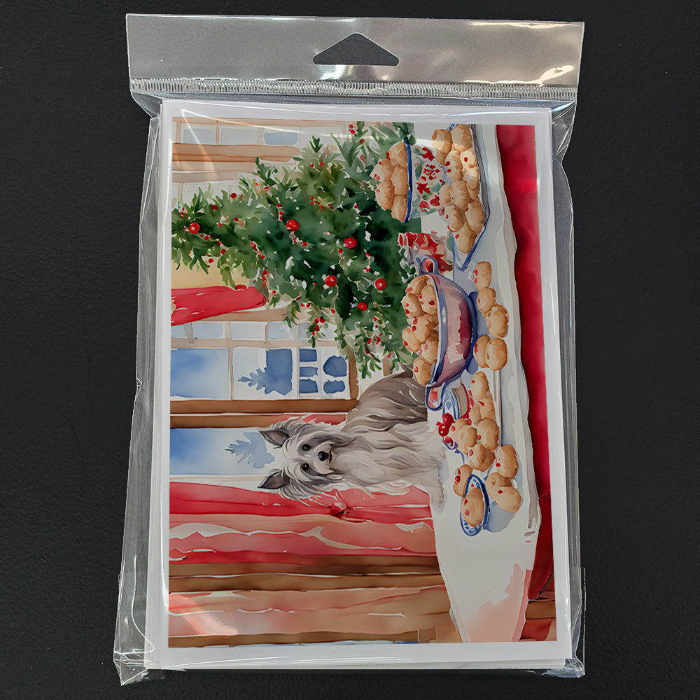 Chinese Crested Christmas Cookies Greeting Cards Pack of 8 Blank Cards with Envelopes Whimsical A7 Size 5x7