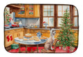 Chinese Crested Christmas Cookies Dish Drying Mat Absorbent Dish Drying Mat Pad for Kitchen Counter Dish Drainer Mat for Countertop, 14 x 21", Multicolor